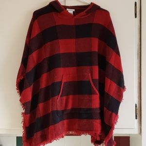 Red Fringed Tunic with Hood